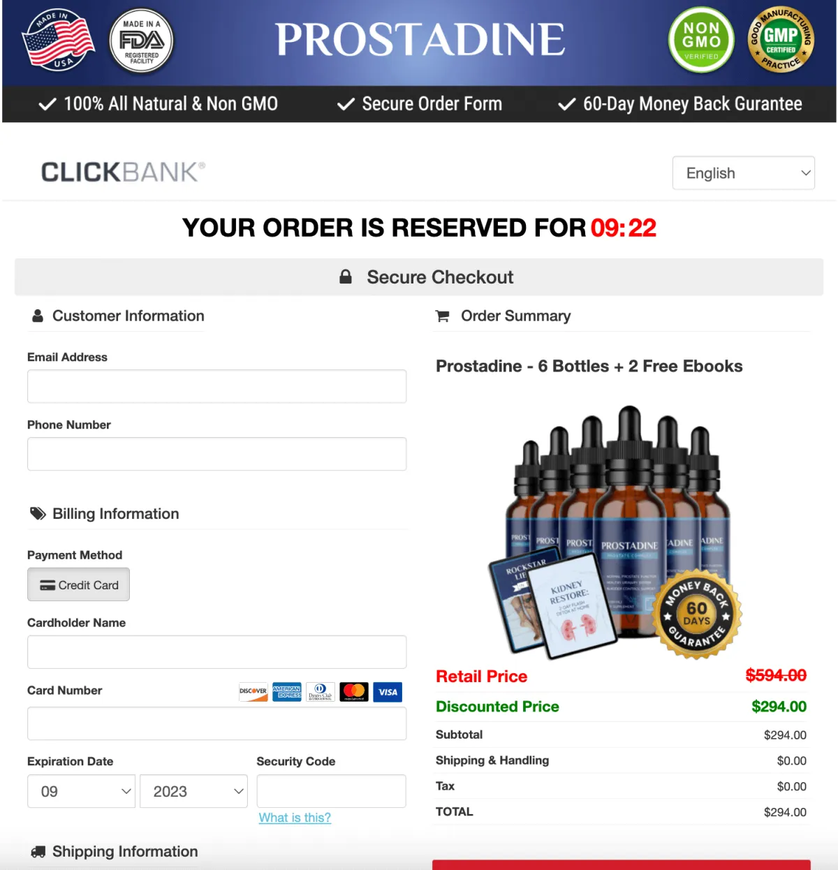 Prostadine Order